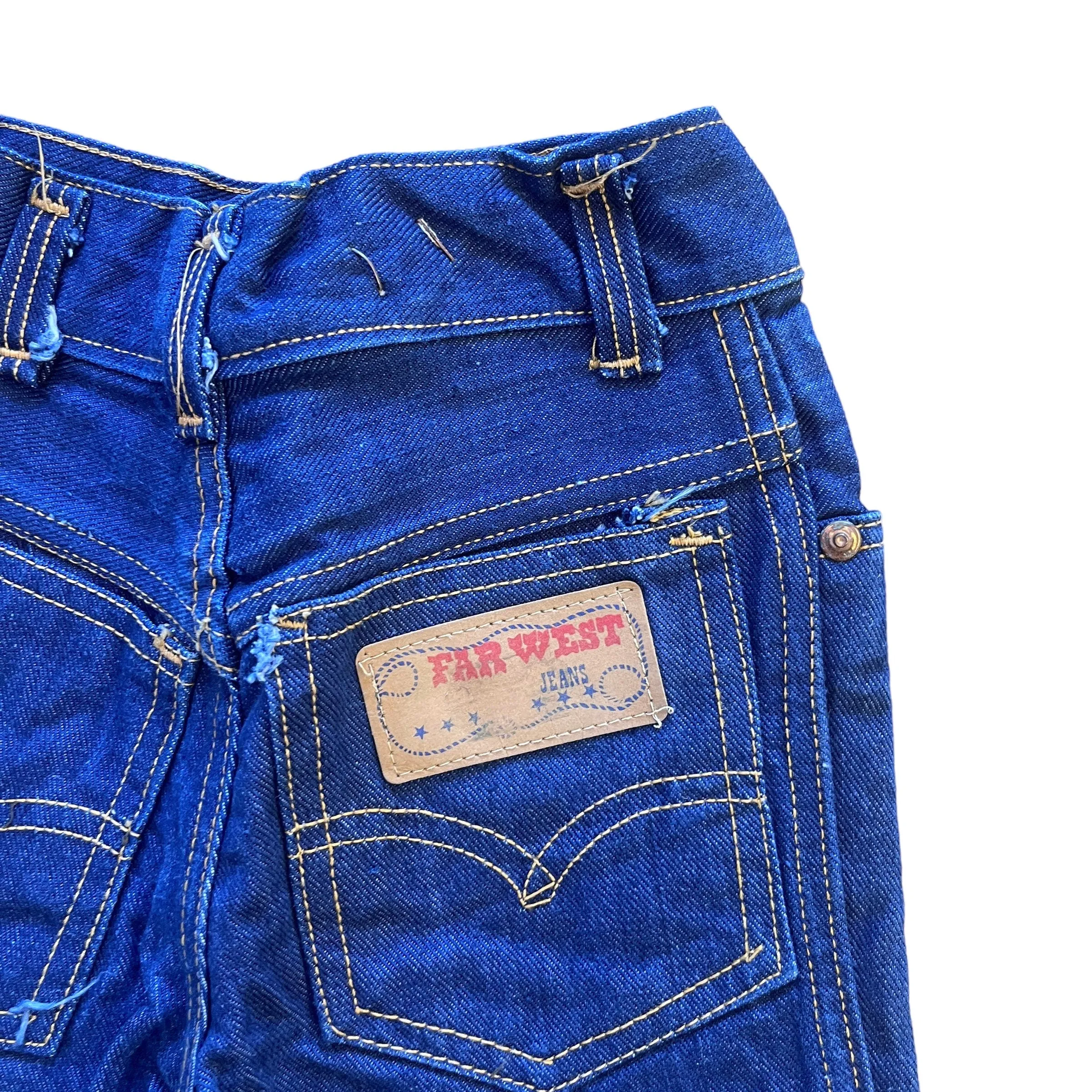 1970s Blue Denim Trousers /  4-5Y