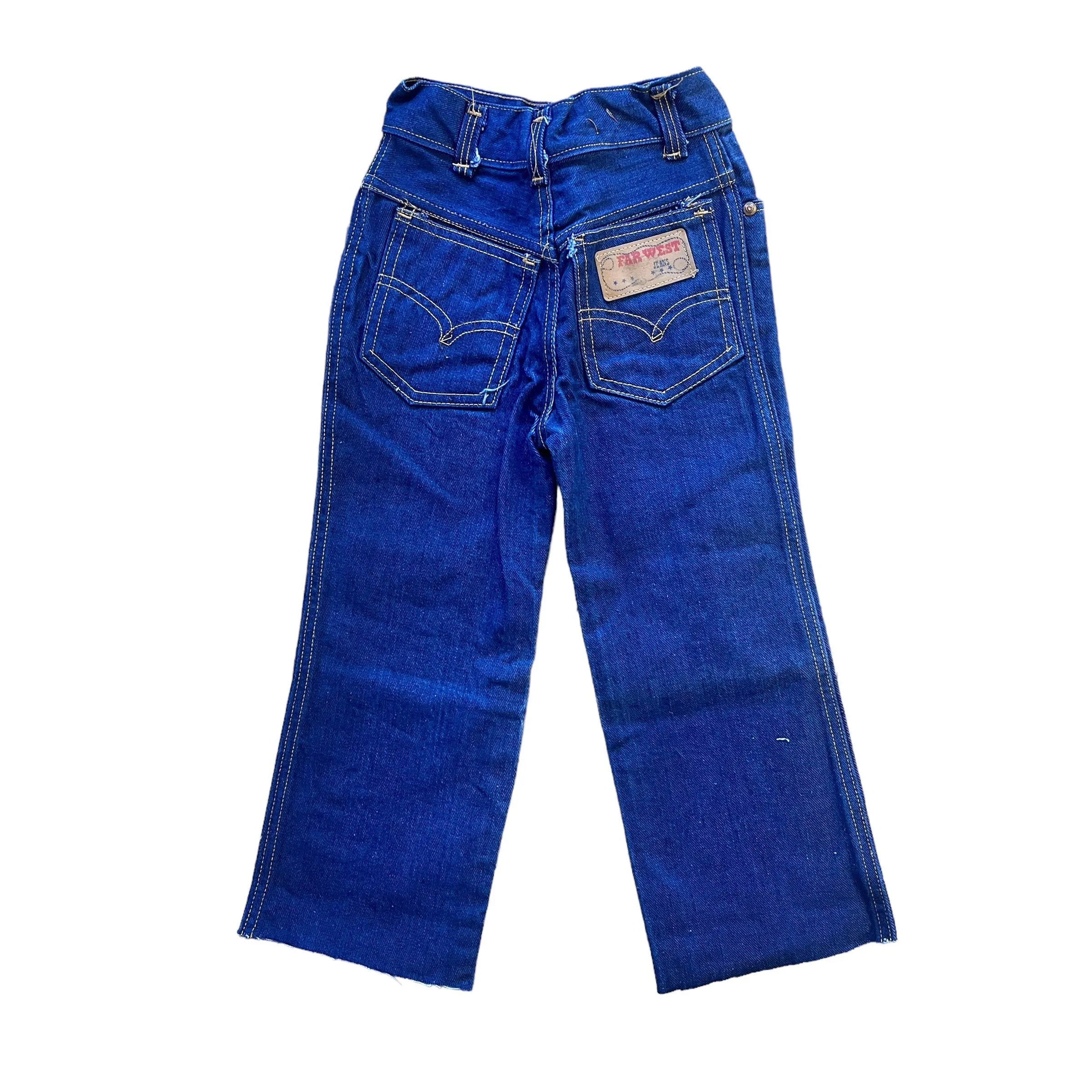 1970s Blue Denim Trousers /  4-5Y