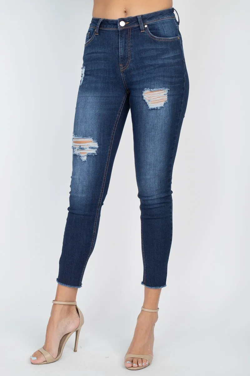 5 Pocket Capri Denim Jeans