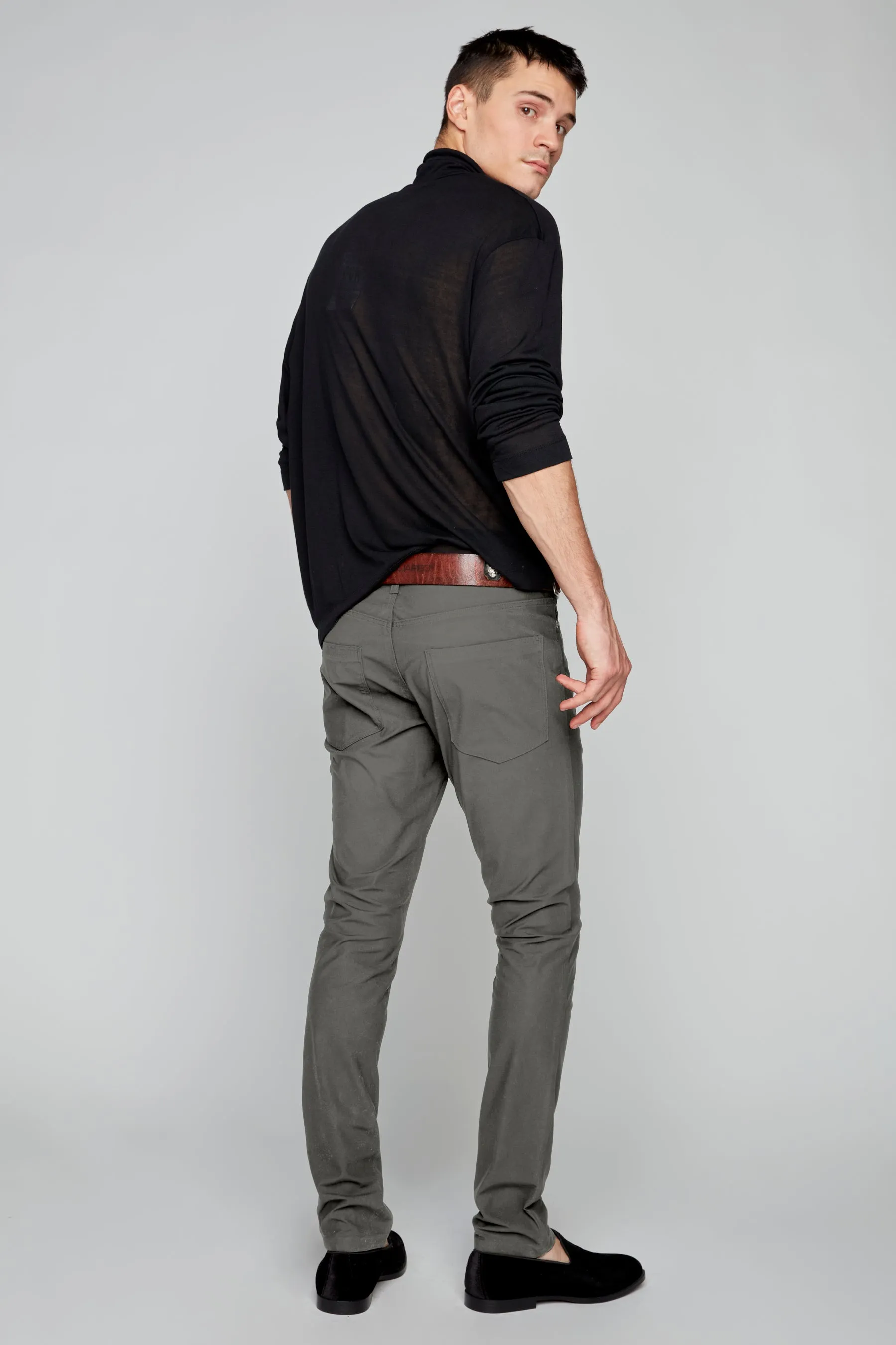 5 Pocket Slim Fit Pants - Charcoal