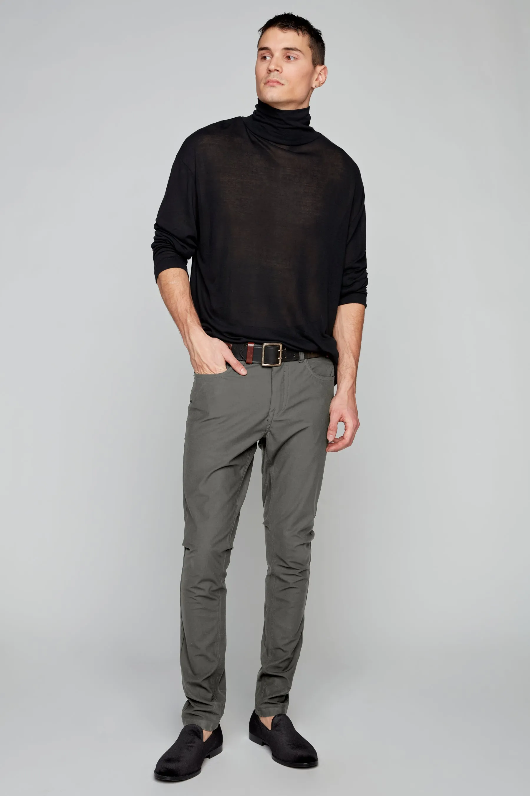 5 Pocket Slim Fit Pants - Charcoal