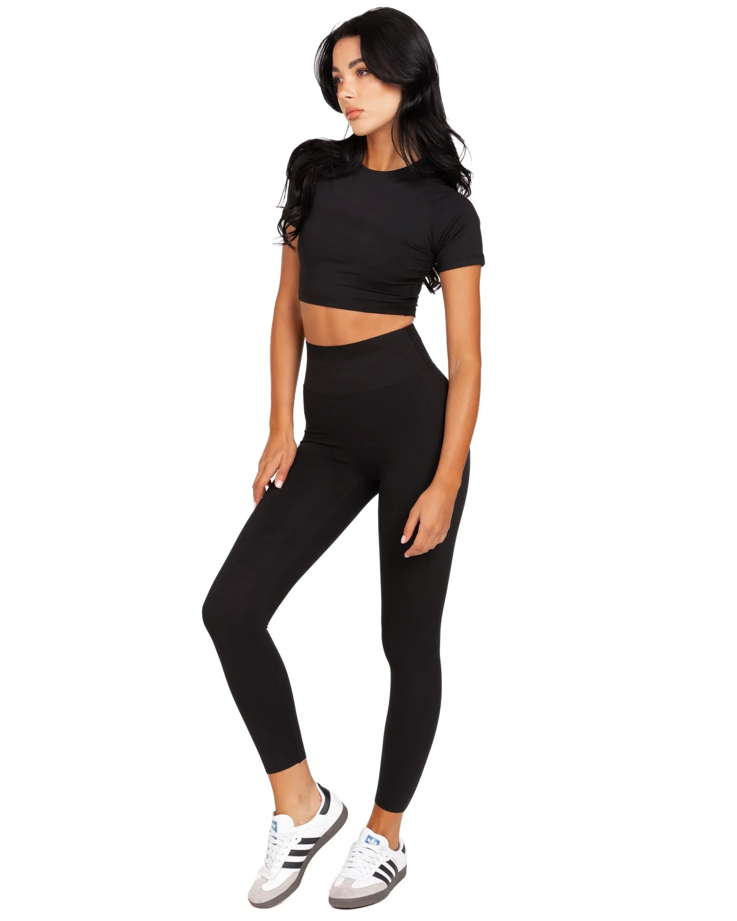 7/8 Aura Bonded Leggings - Black