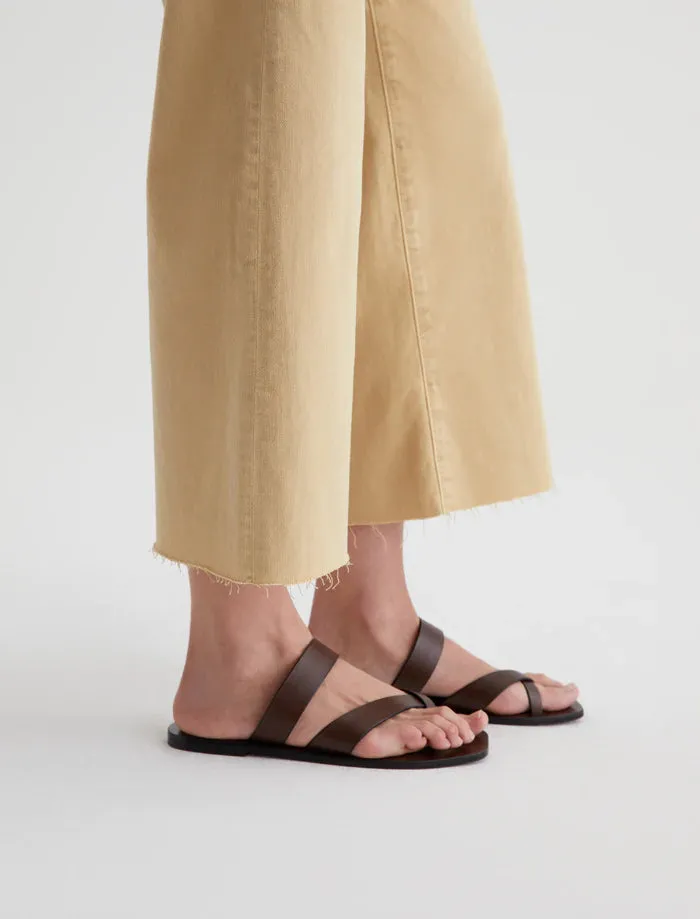 AG Denim Saige Wide Leg Crop in Sulpher Aspen Yellow