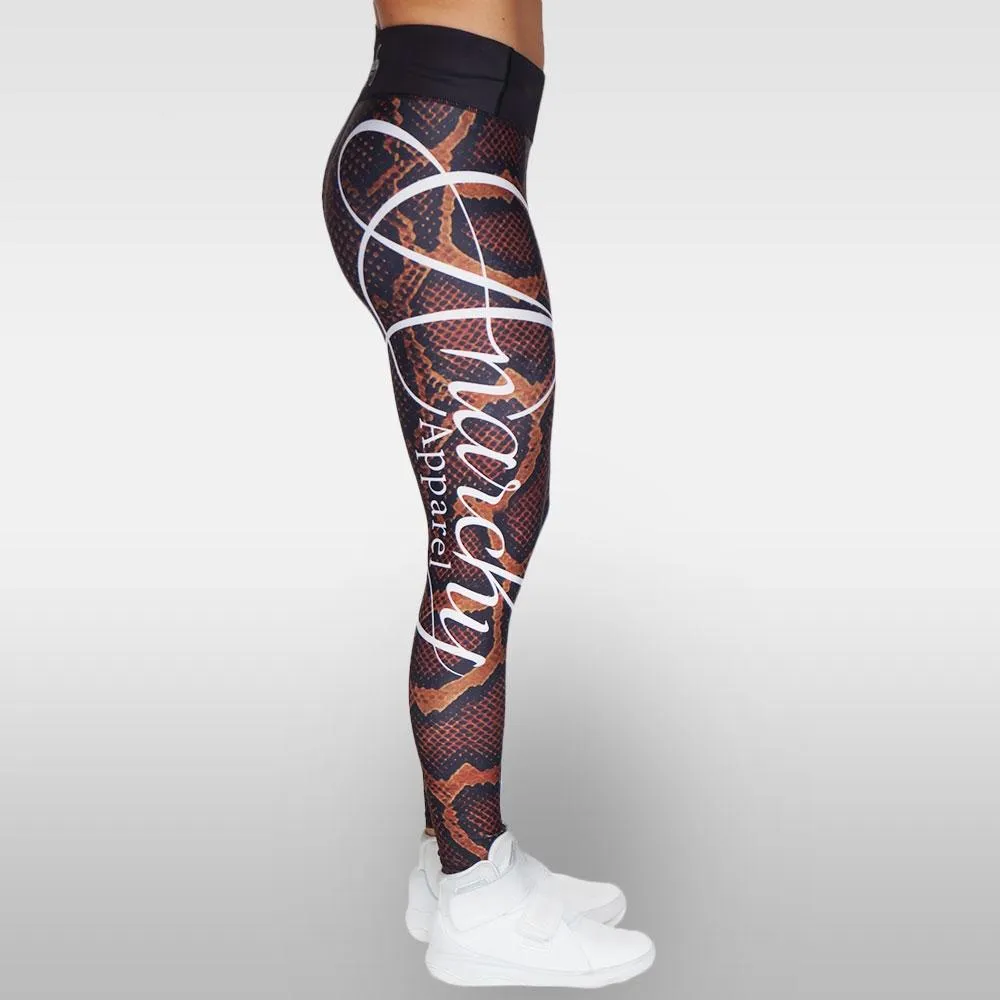 Anarchy Apparel Boa Leggings - Black-Brown