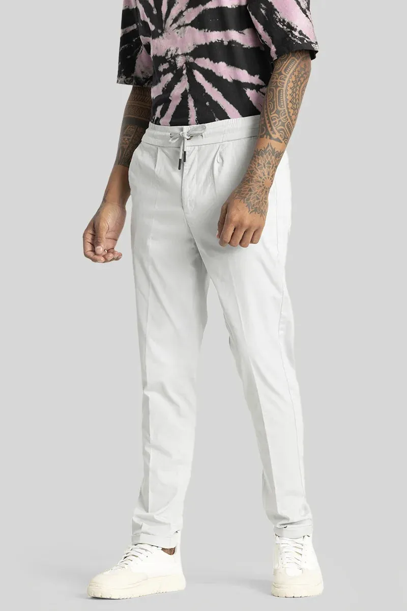 Mens Slim Fit Chinos in Light Grey - Angelo Collection