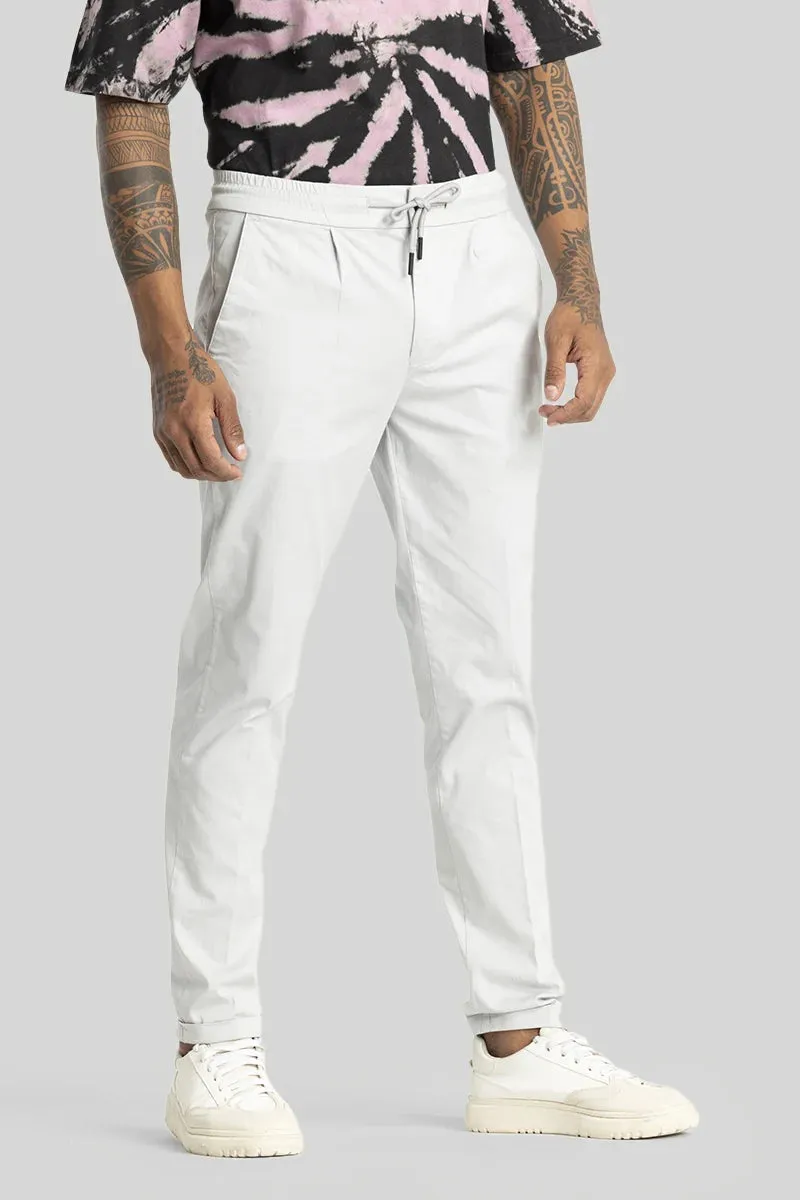 Mens Slim Fit Chinos in Light Grey - Angelo Collection