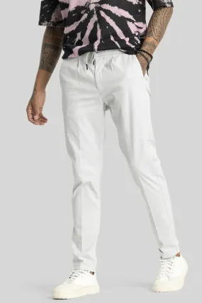 Mens Slim Fit Chinos in Light Grey - Angelo Collection