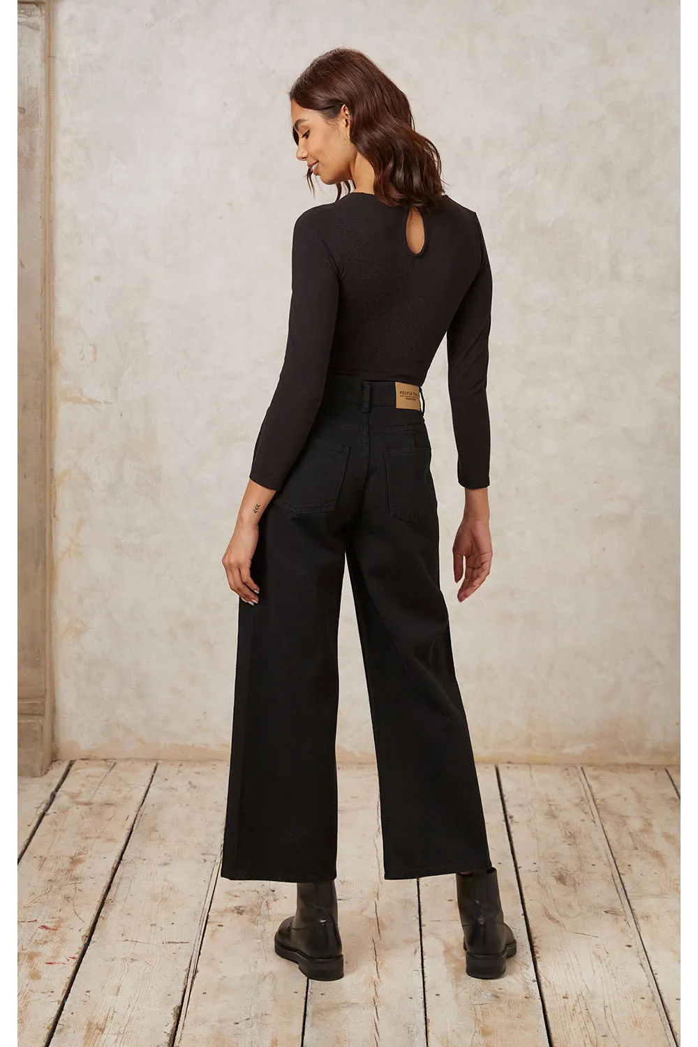 Ariel Twill Trousers in Black