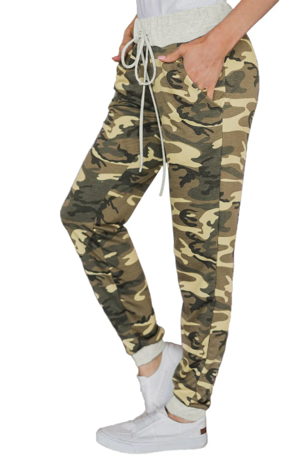 Army Green Radar Pocketed Running Joggers