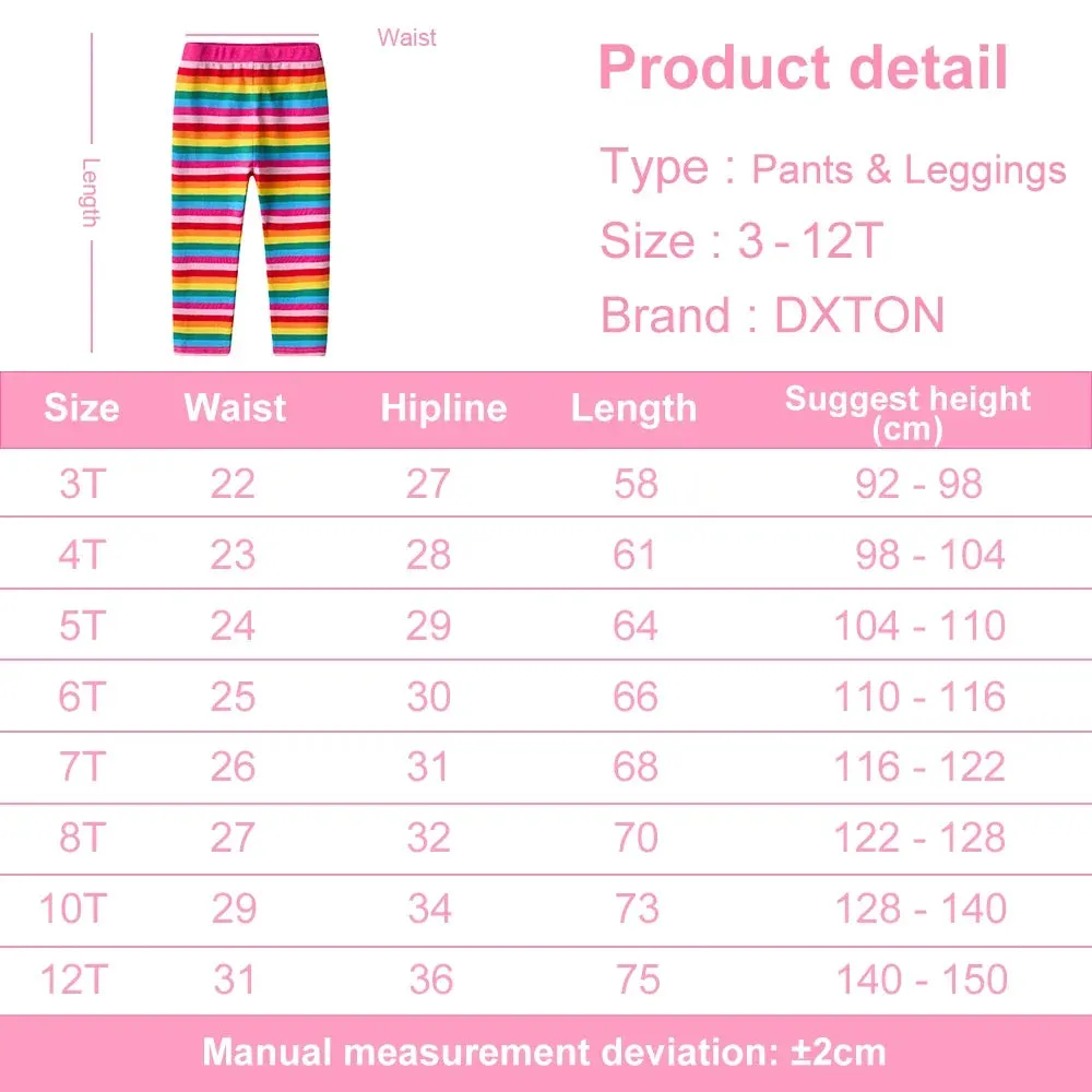 Baby Girl Rainbow 2-8Y Striped Leggings