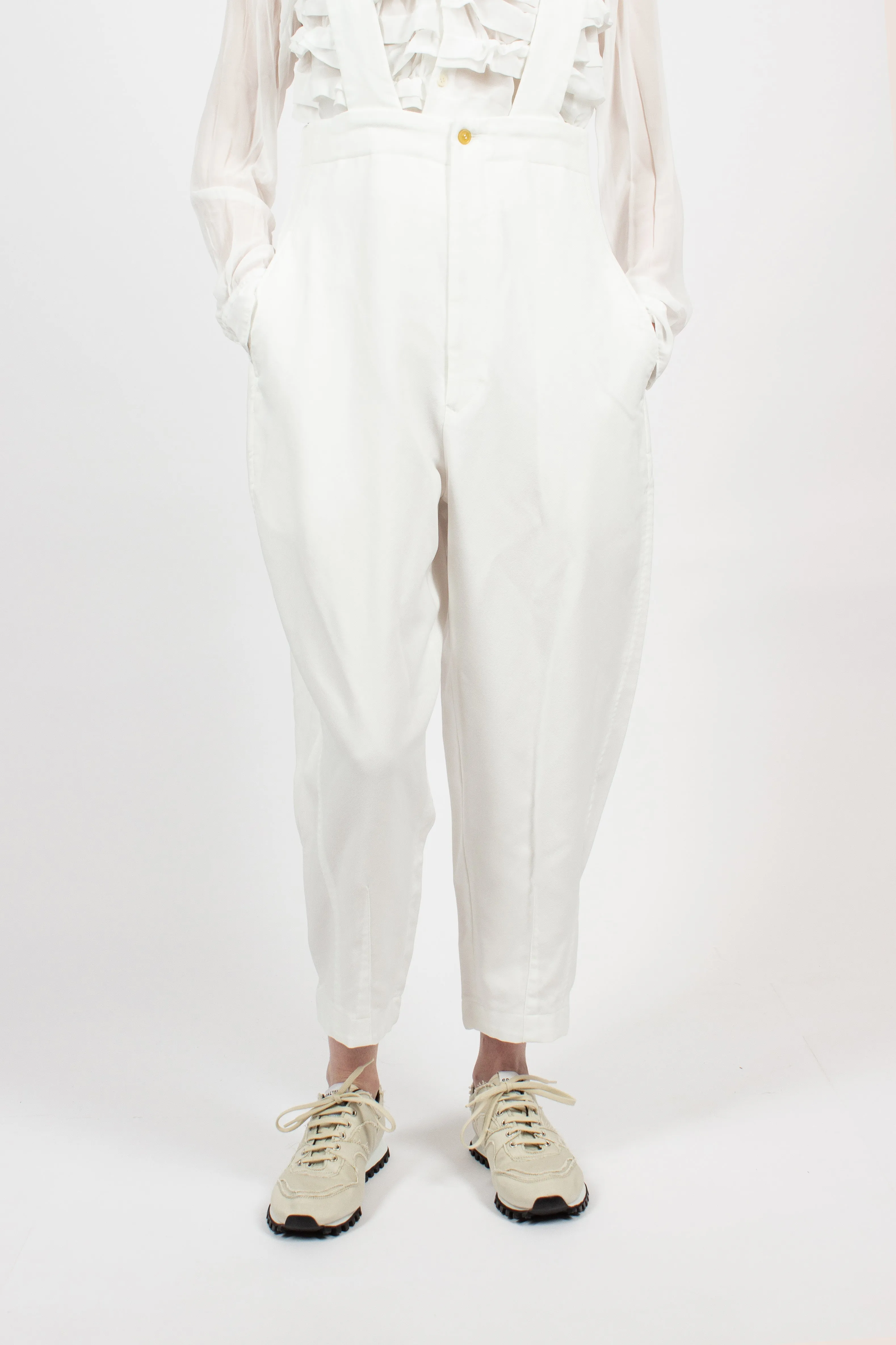 Balloon Brace Pant White