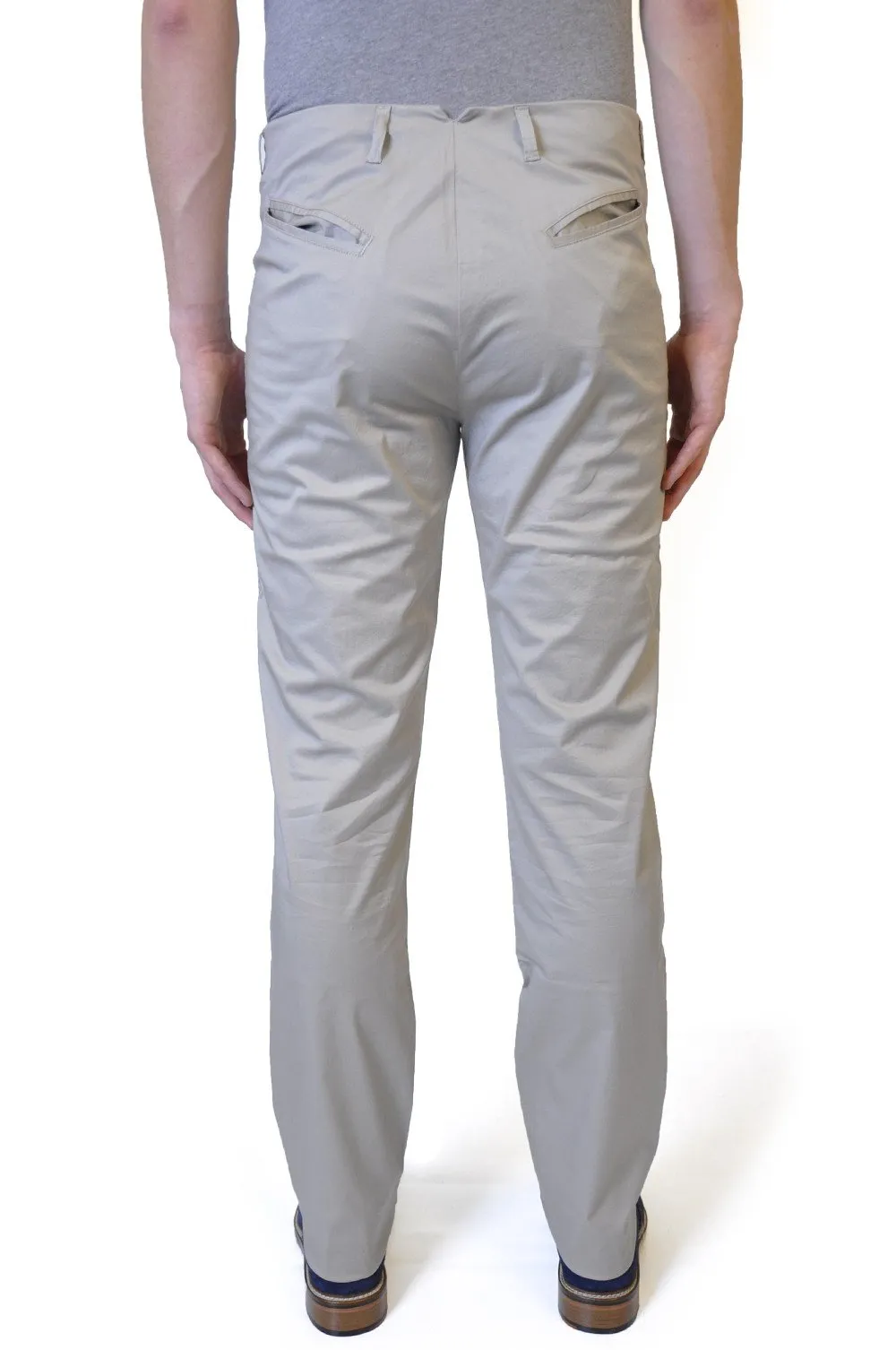 Beige Slim Fit Stretch Chino Trouser