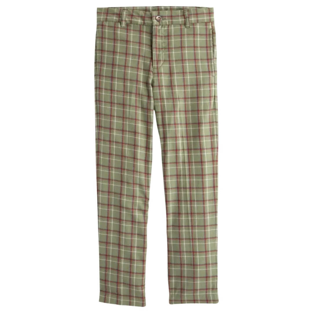 Bella Bliss Slim Pant - Hunter Plaid