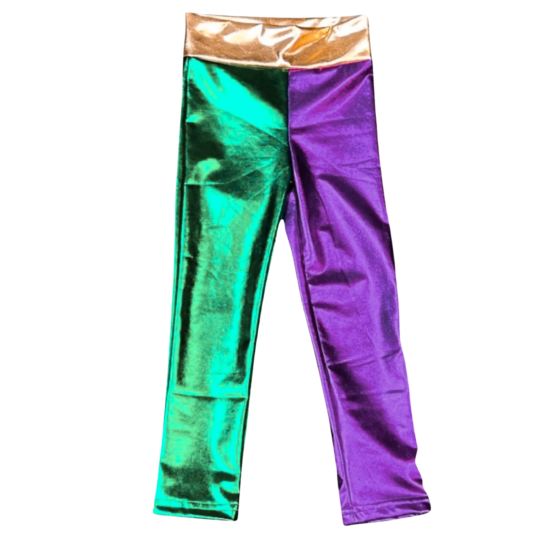 Belle Cher Leggings - Metallic Mardi Gras