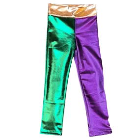 Belle Cher Leggings - Metallic Mardi Gras