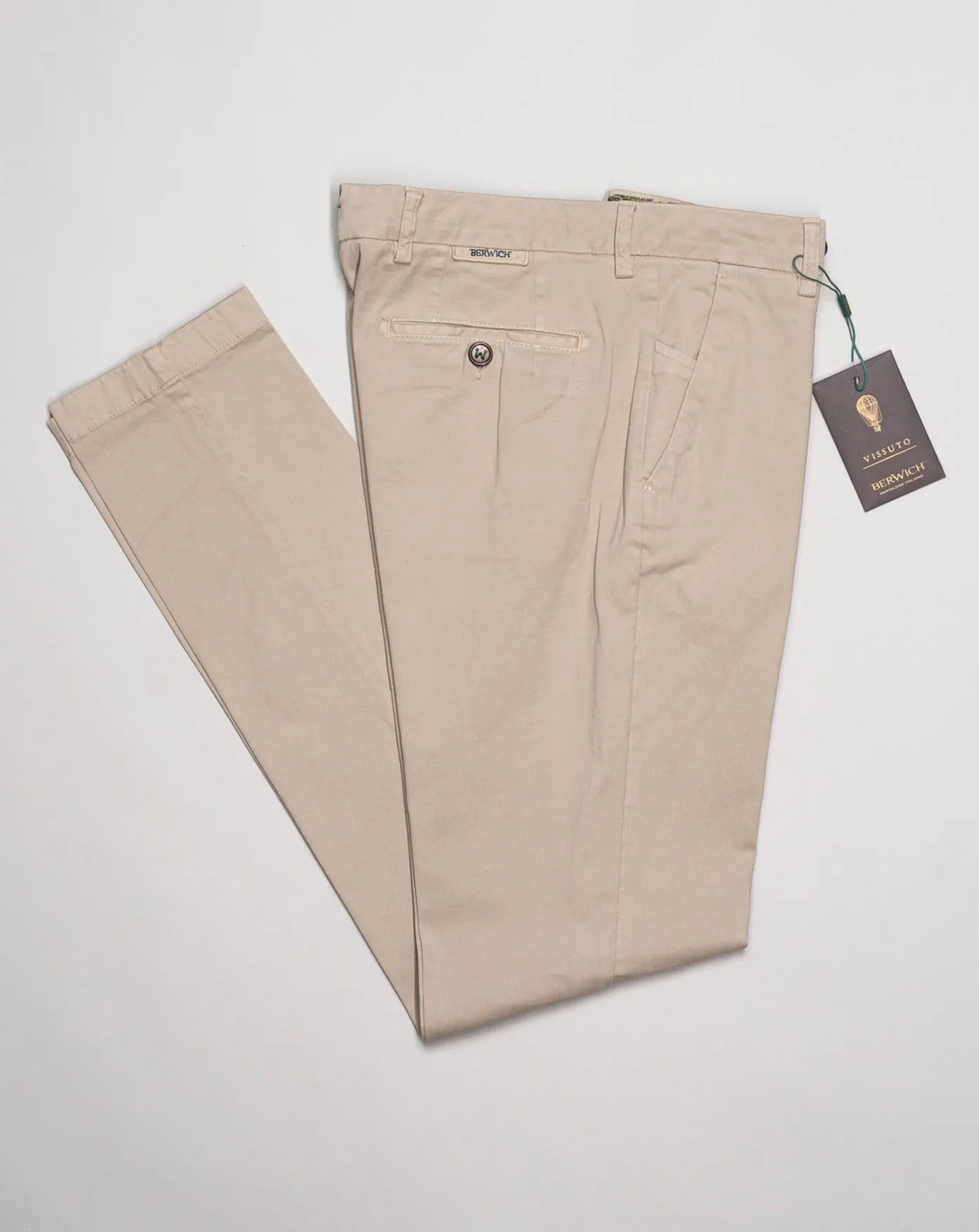 Berwich Morello Garment Dyed Chinos / Beige