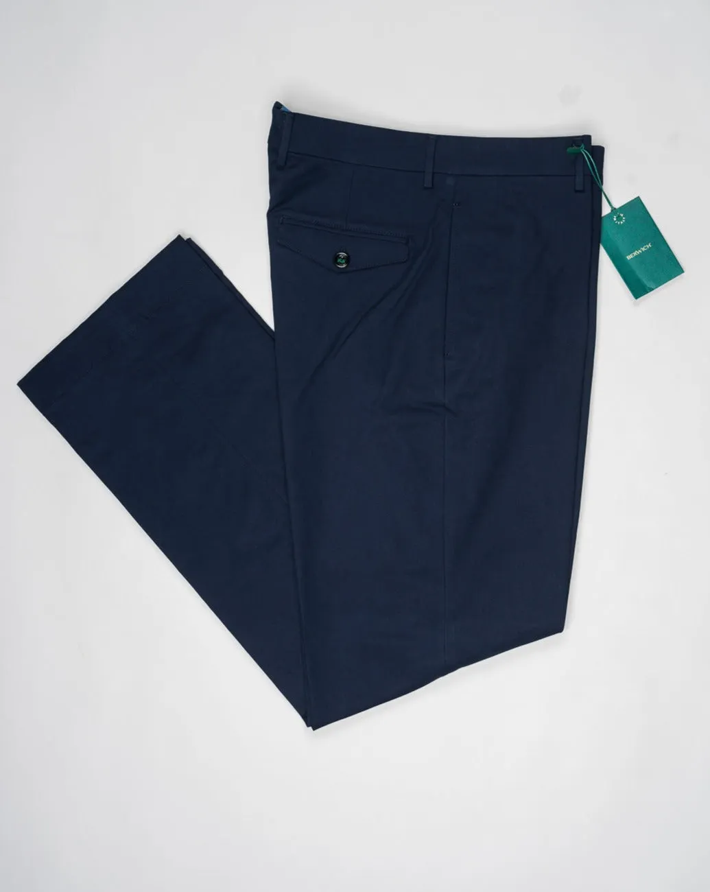 Berwich Wide Fit Cotton Chinos / Navy