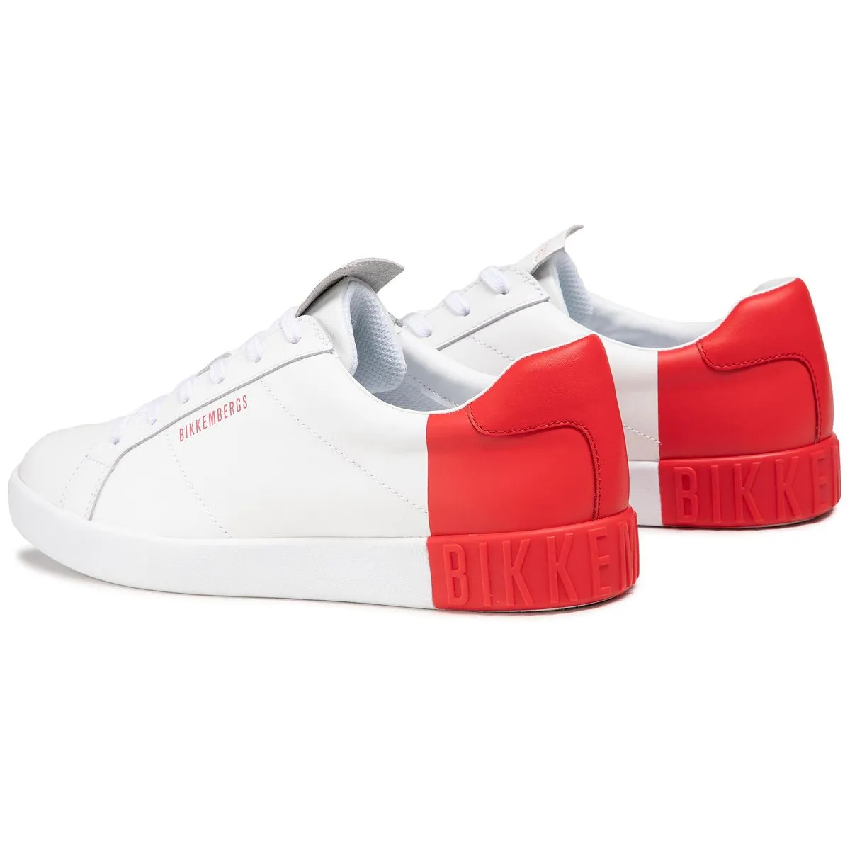 Bikkembergs Saul Bianco Rosso Sneakers Basse