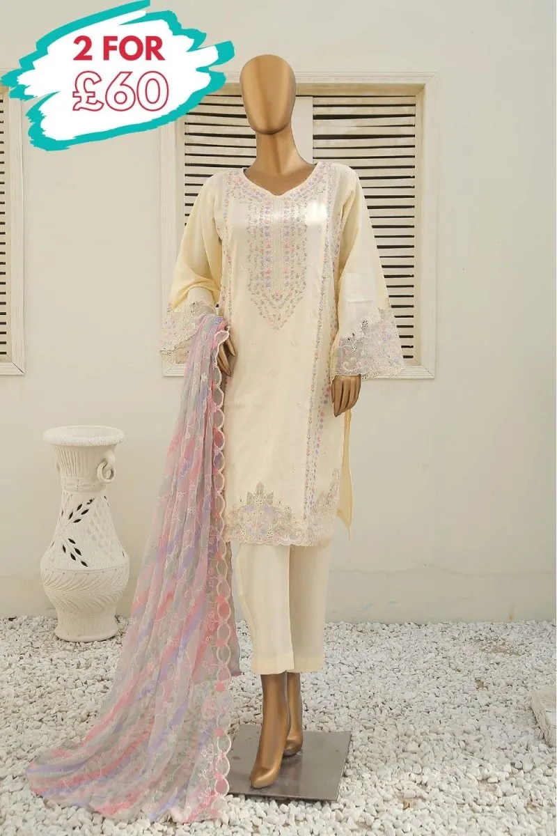 Bin Saeed Embroidered Marina 3 Piece Suit BIN130