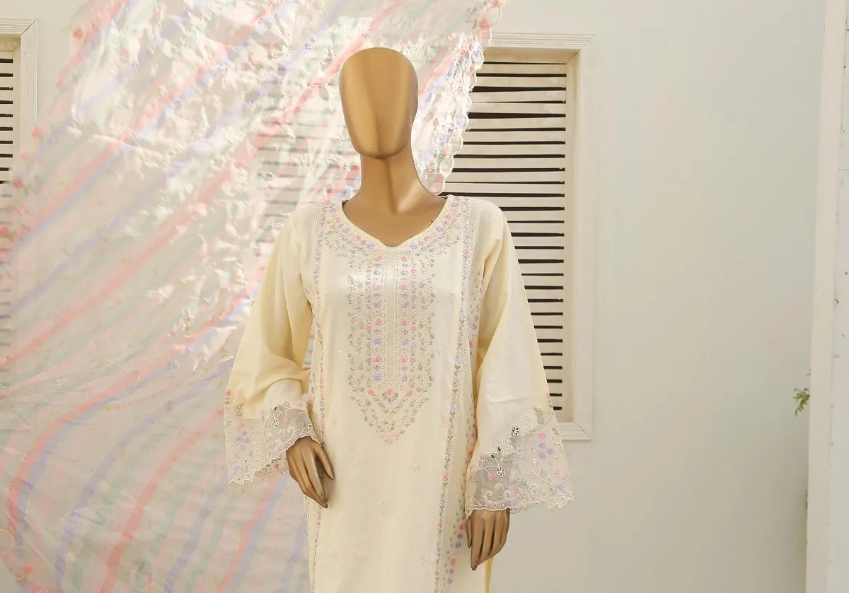 Bin Saeed Embroidered Marina 3 Piece Suit BIN130