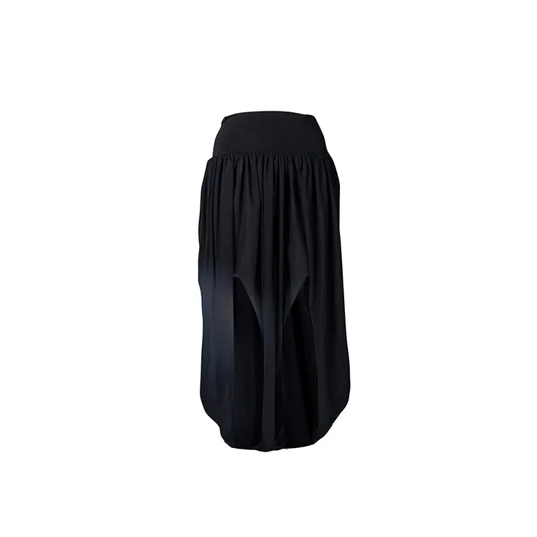 Black Chiffon Slit Pants