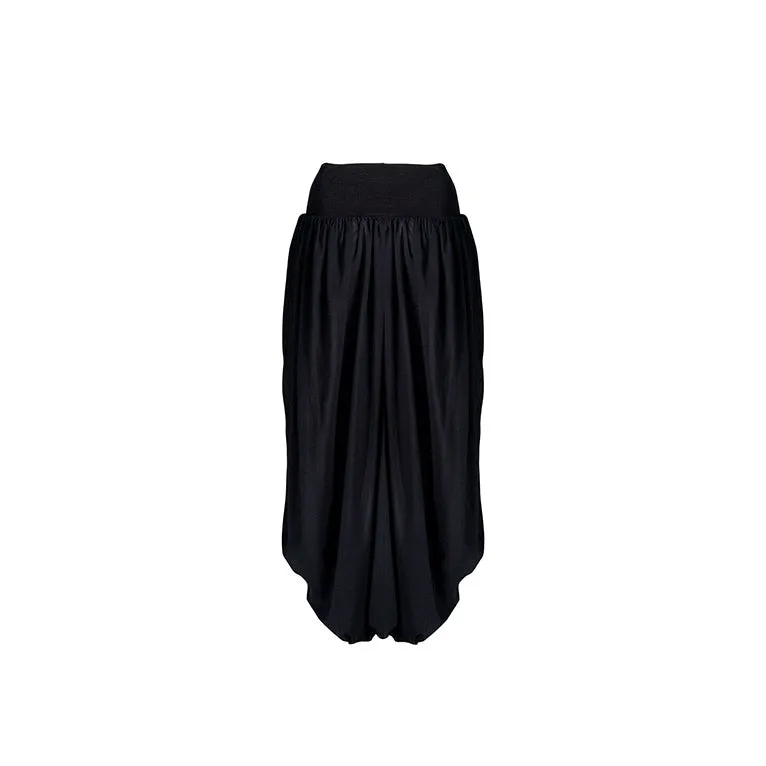 Black Chiffon Slit Pants