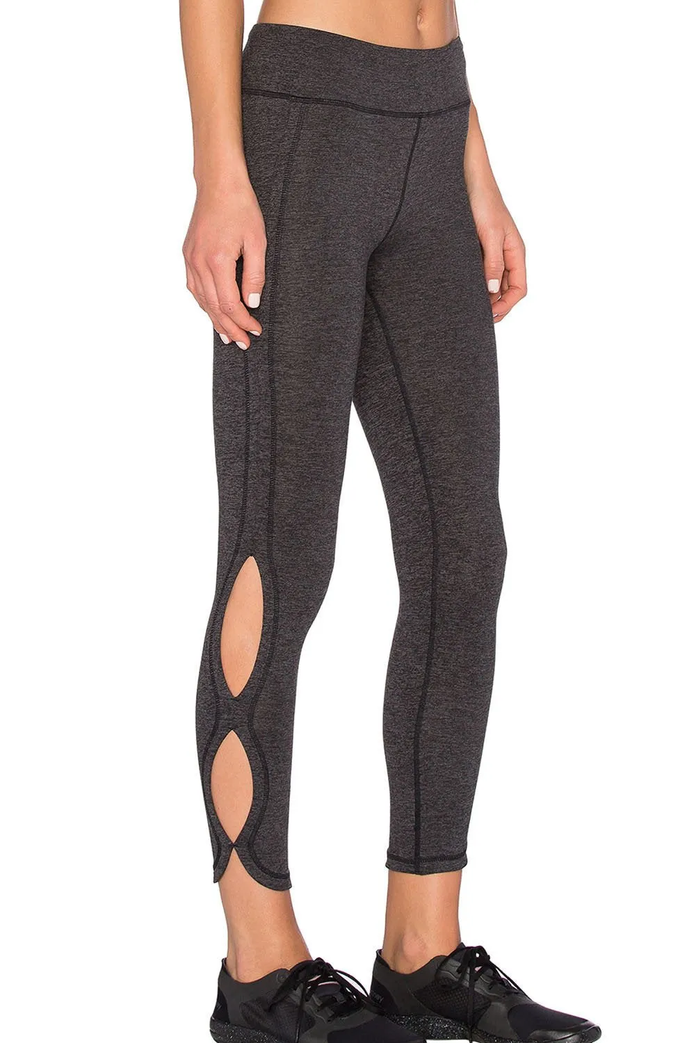 Black Cutout Stretch Sport leggings