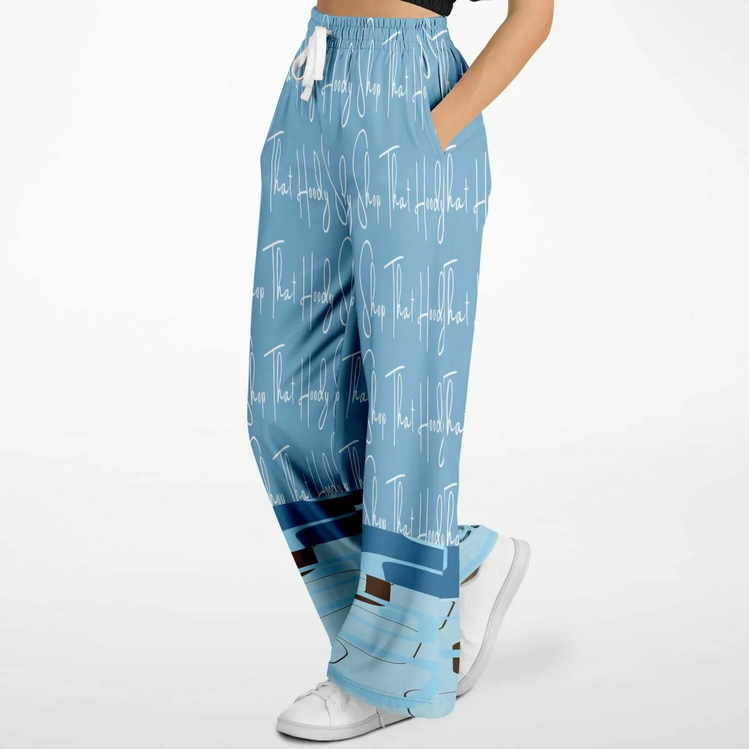 Blue Geo THS Signature SW  Eco-Poly Stretchy Phat Bellbottoms