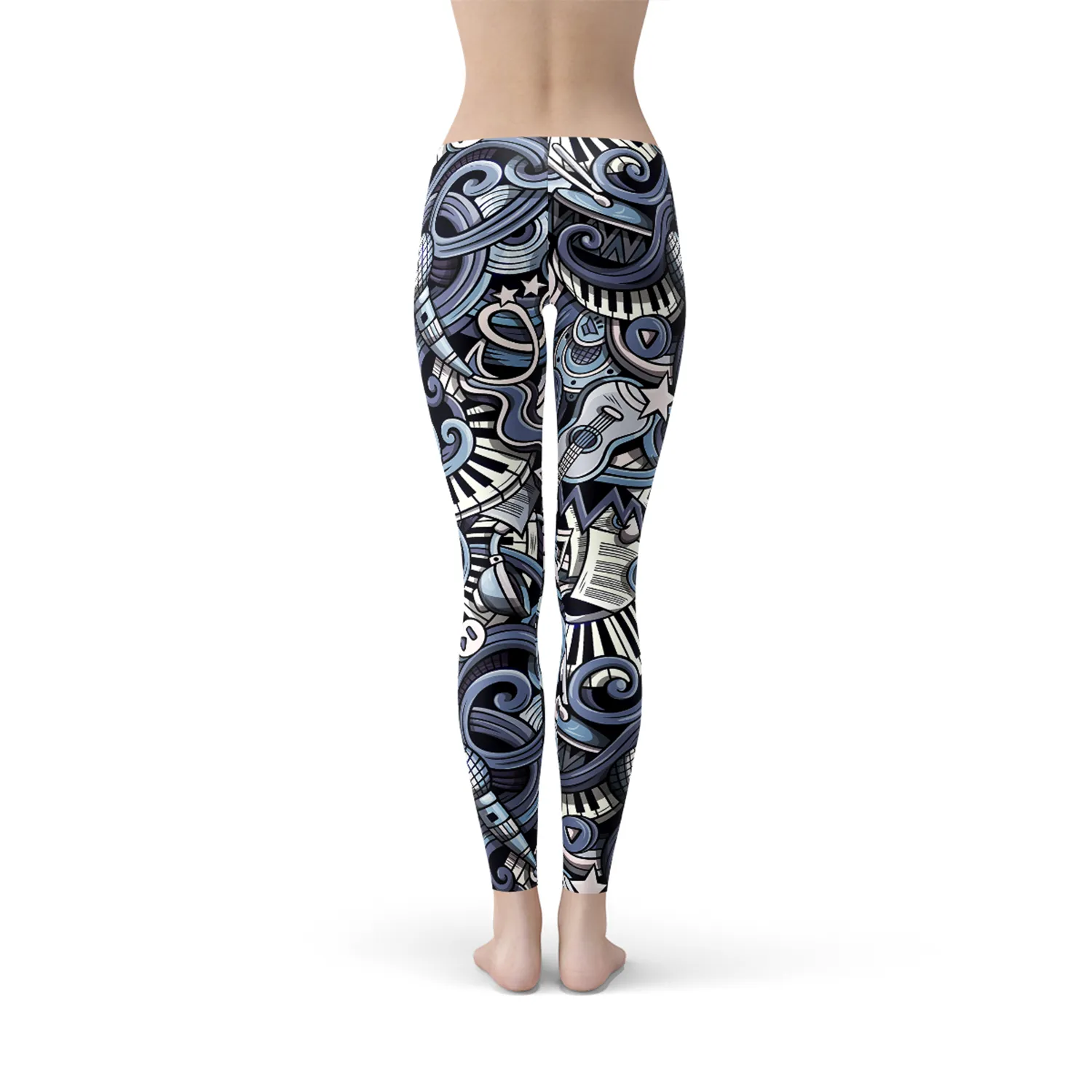 Blue Music Leggings