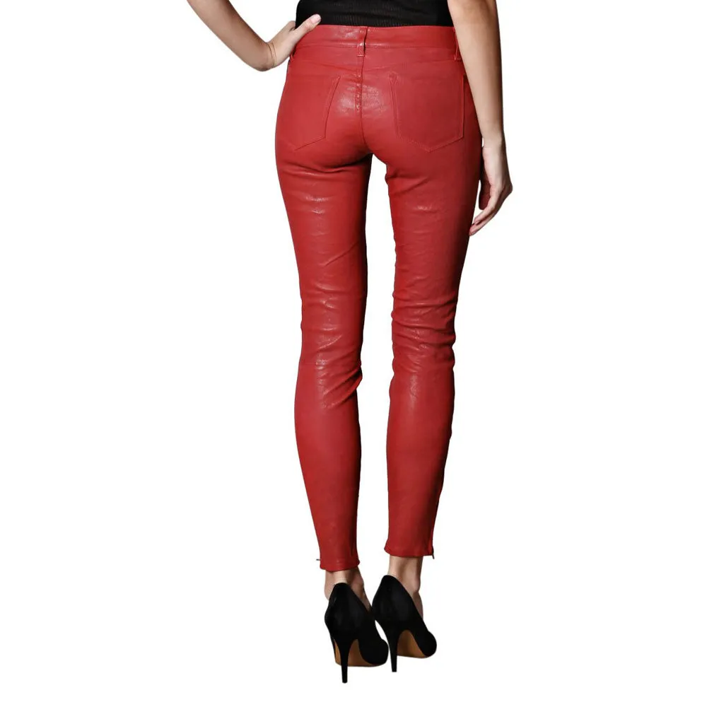 Bright red leather pants (style #16)