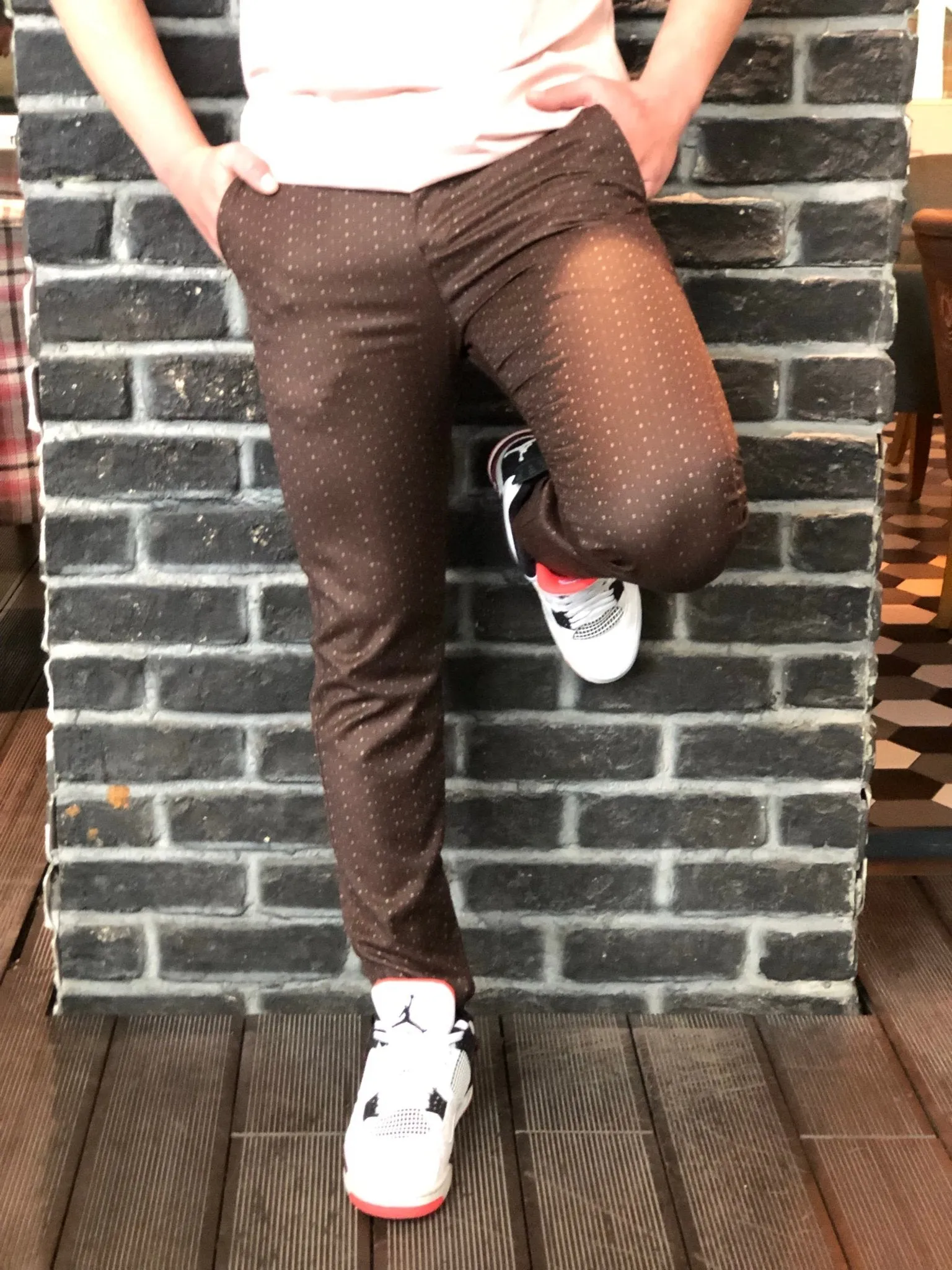 Brown Smoke Slim Fit Casual Pant DJ142 Streetwear Pant