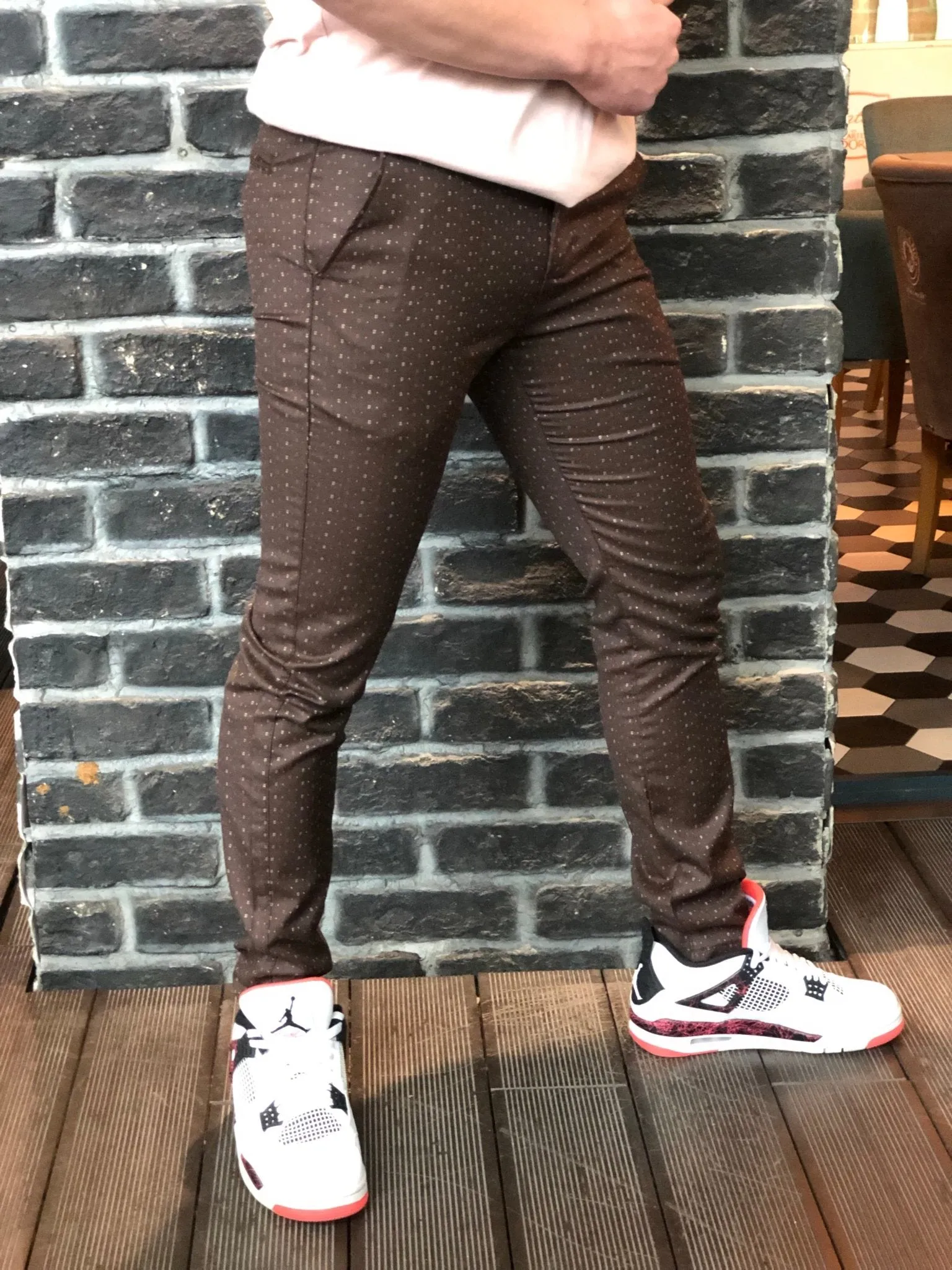 Brown Smoke Slim Fit Casual Pant DJ142 Streetwear Pant