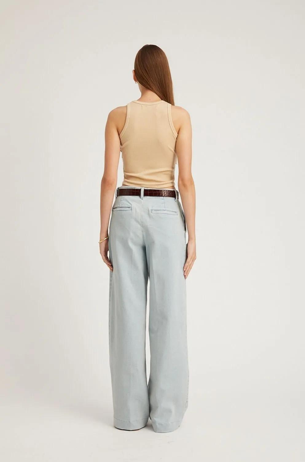 Bruni Denim Pleated Trousers