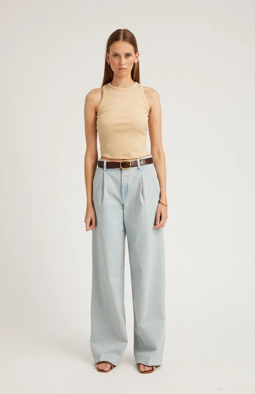 Bruni Denim Pleated Trousers