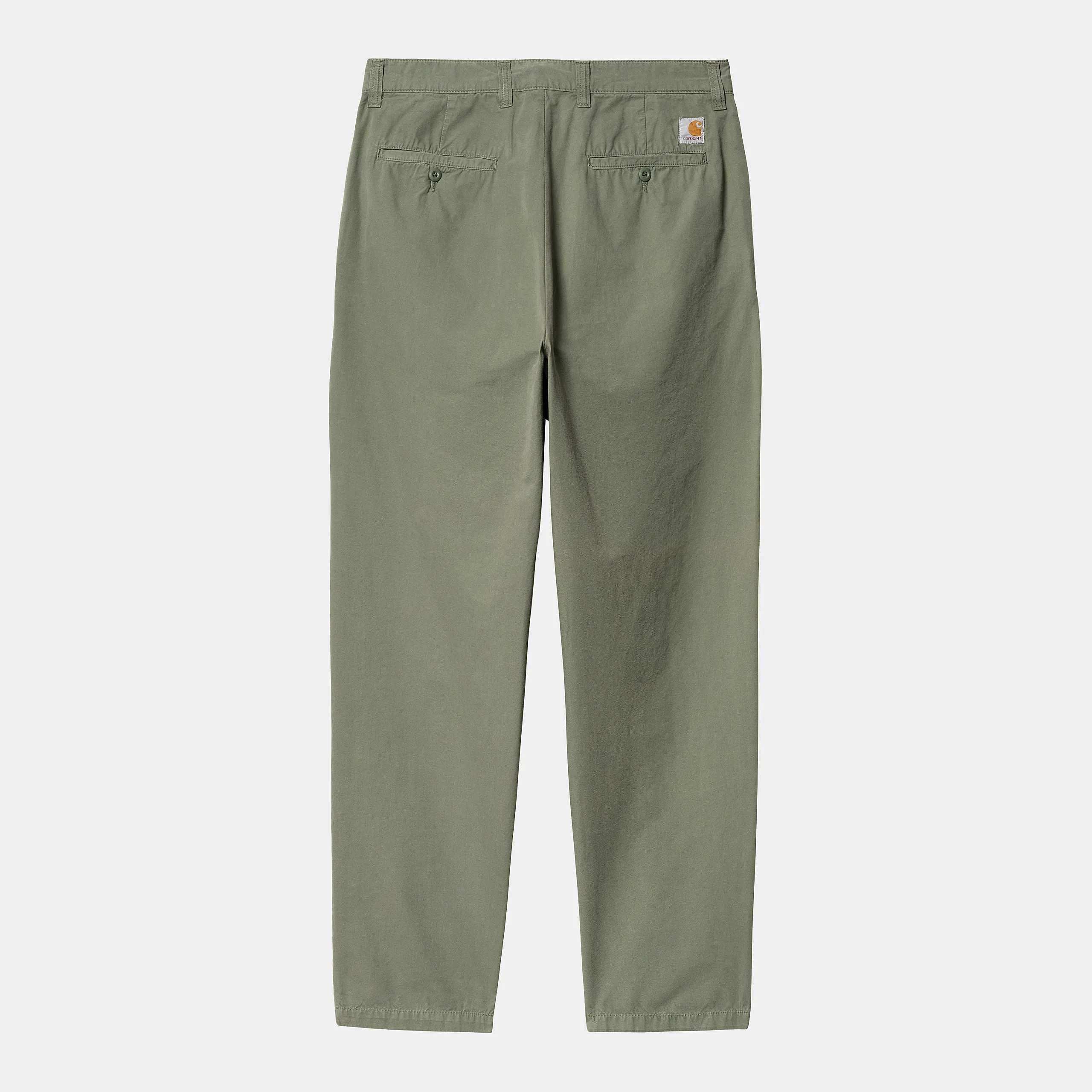 Calder Pant 100 % Cotton Dollar Green garment dyed no length