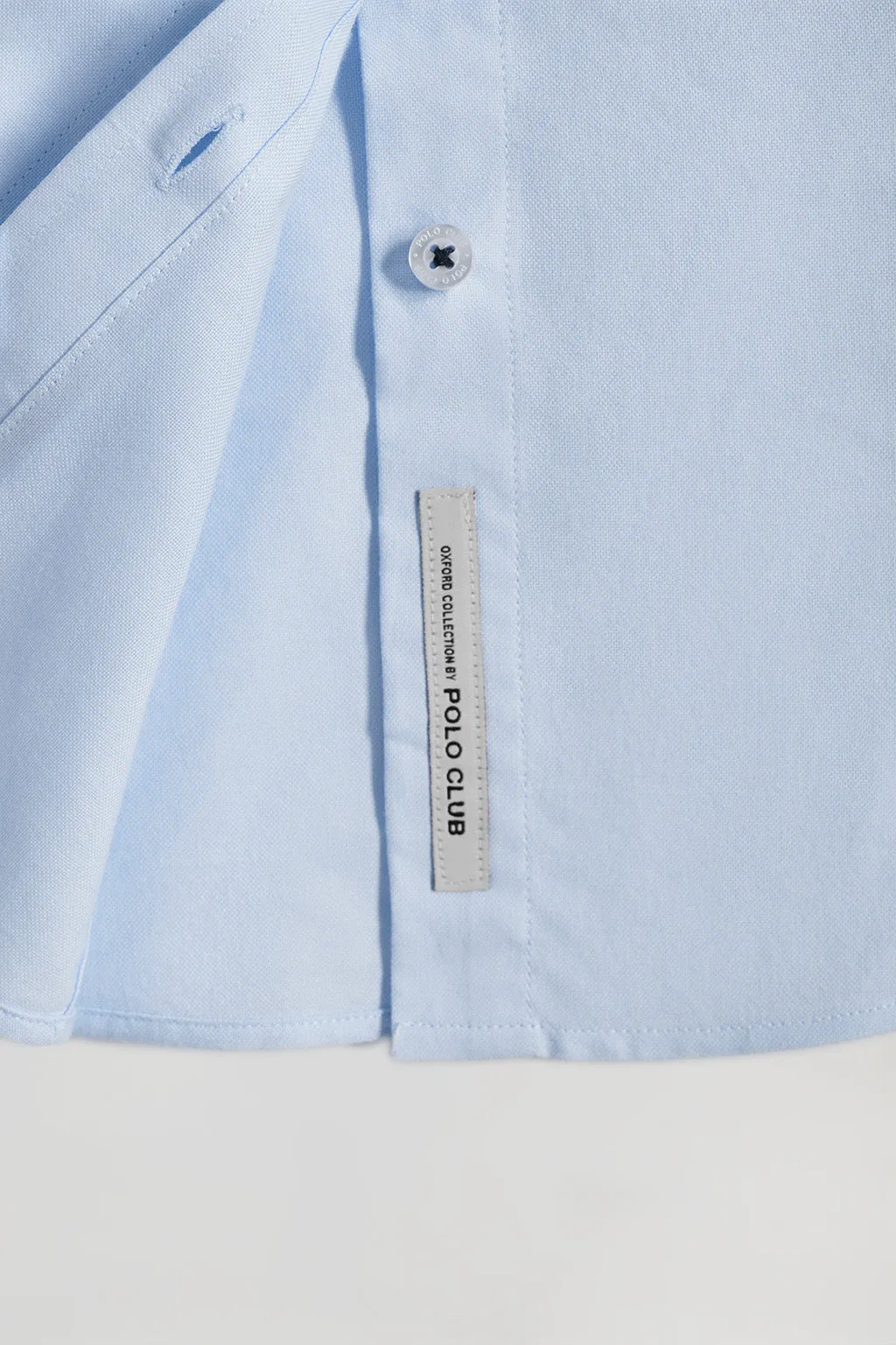 Camisa azul celeste oxford Slim fit con logo Rigby Go