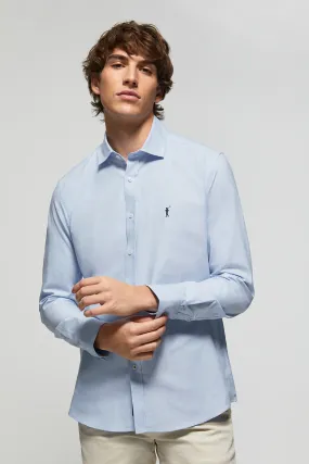 Camisa Oxford Slim azul cielo con logo Rigby Go