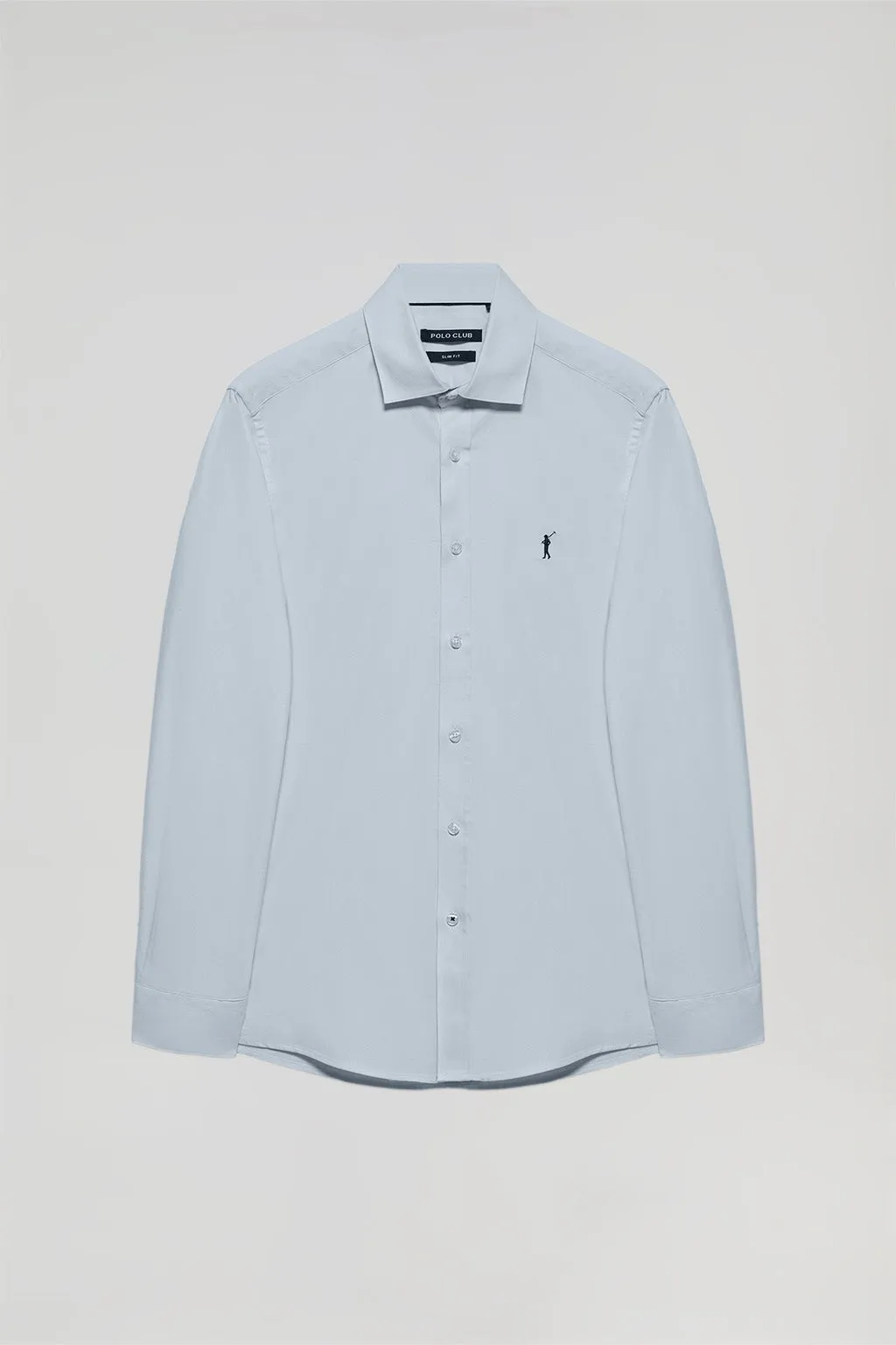 Camisa Oxford Slim azul cielo con logo Rigby Go