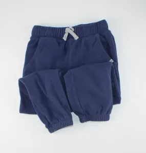 CARTERS NAVY FLEECE TRACK PANTS 4/5Y EUC