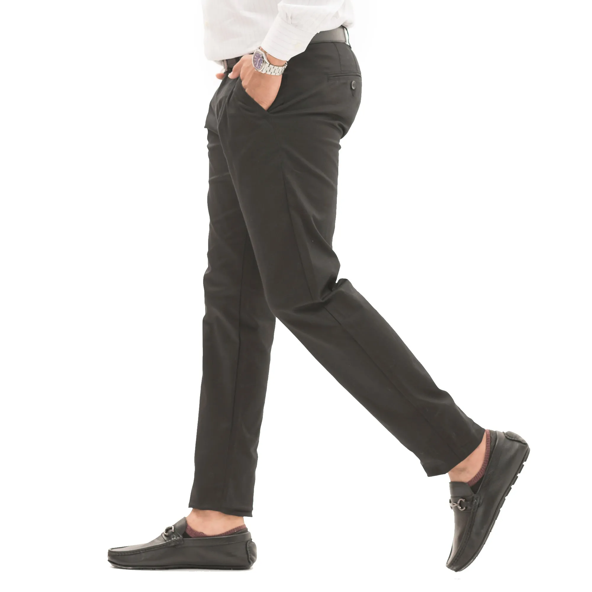 Cotton Chinos-Black