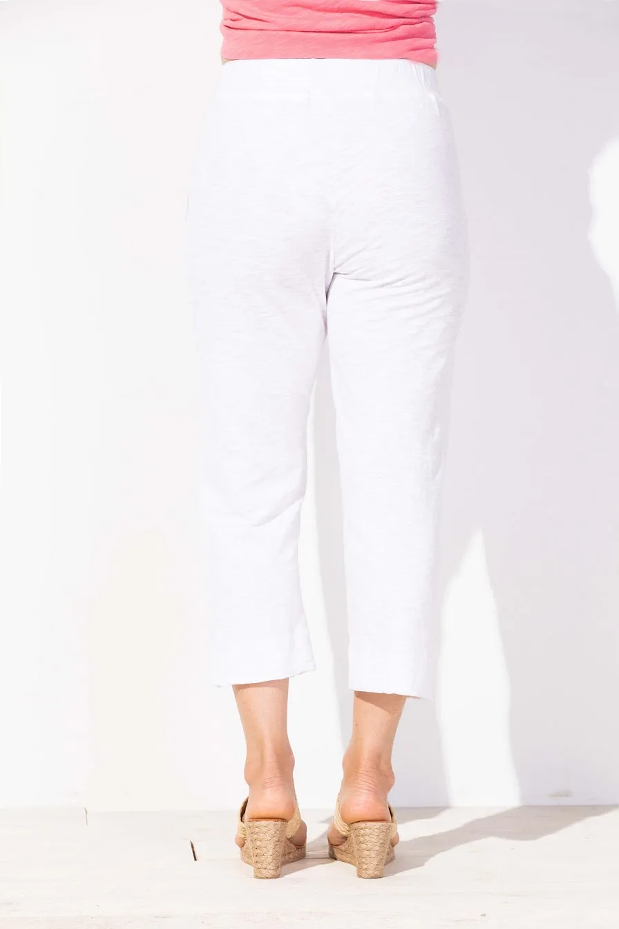 Cotton Slub Pocket Capri Pant