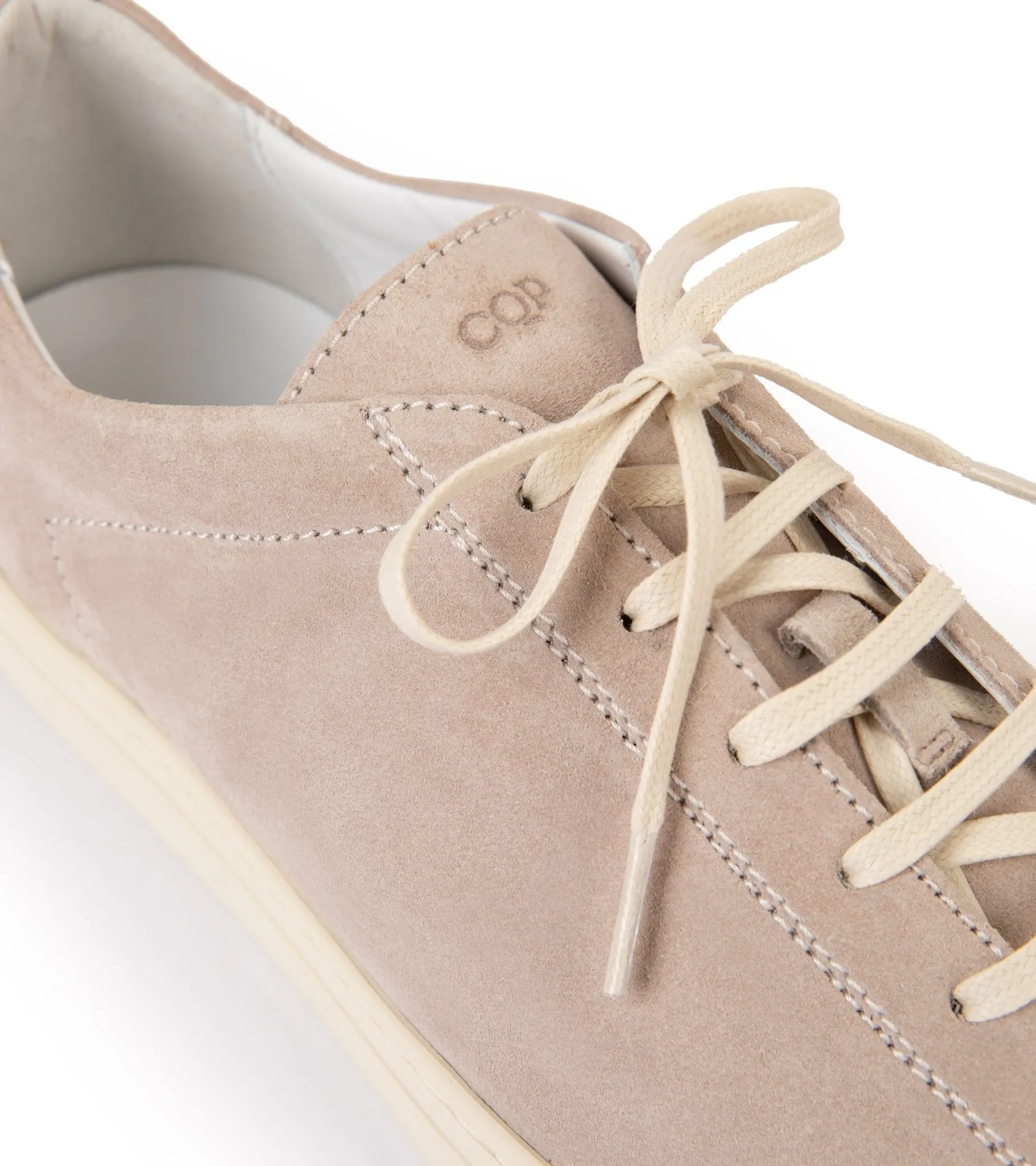 CQP Racquet Suede Sneaker: Beige