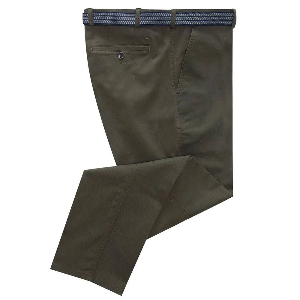 Daniel Grahame Cotton Stretch Chinos - Dark Green