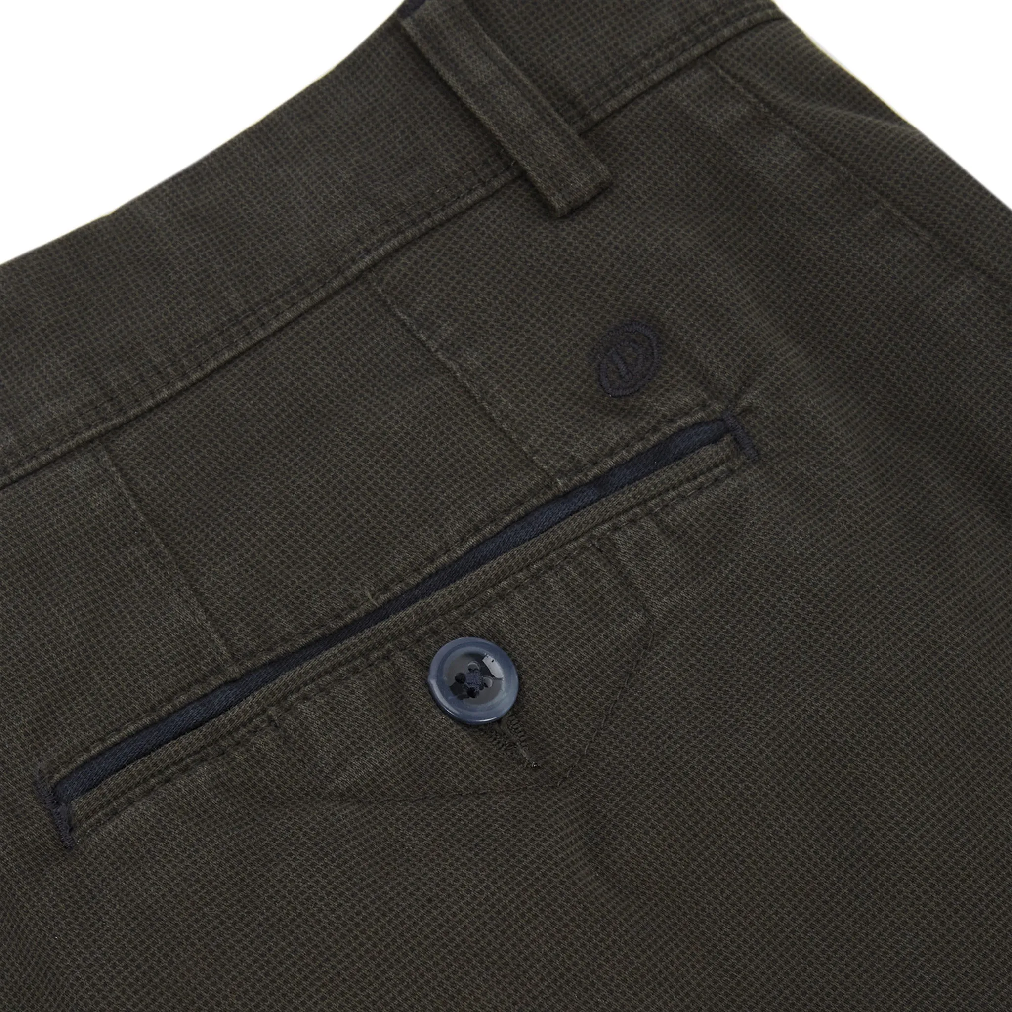 Douglas Cotton Stretch Chinos - Dark Green