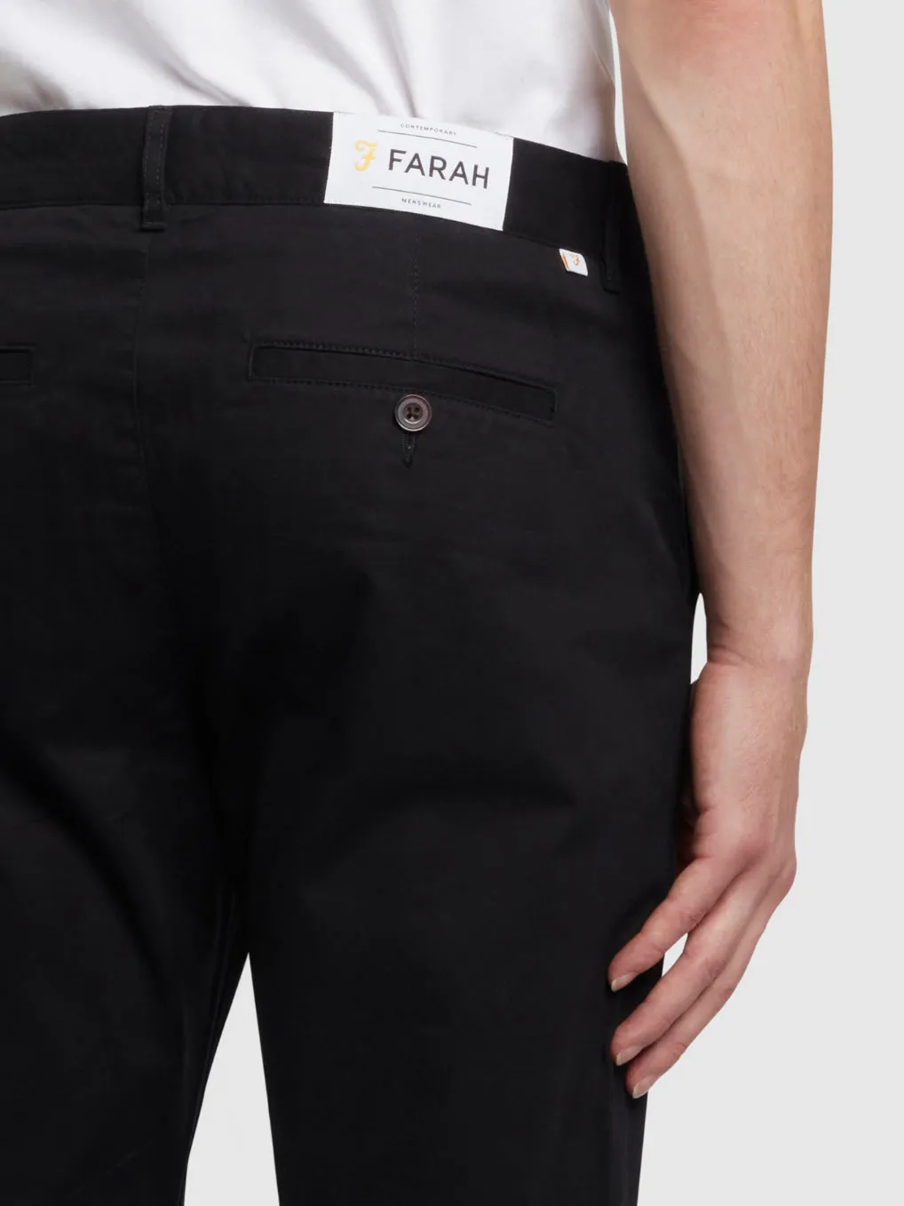 Elm Regular Slim Fit Chinos In Black