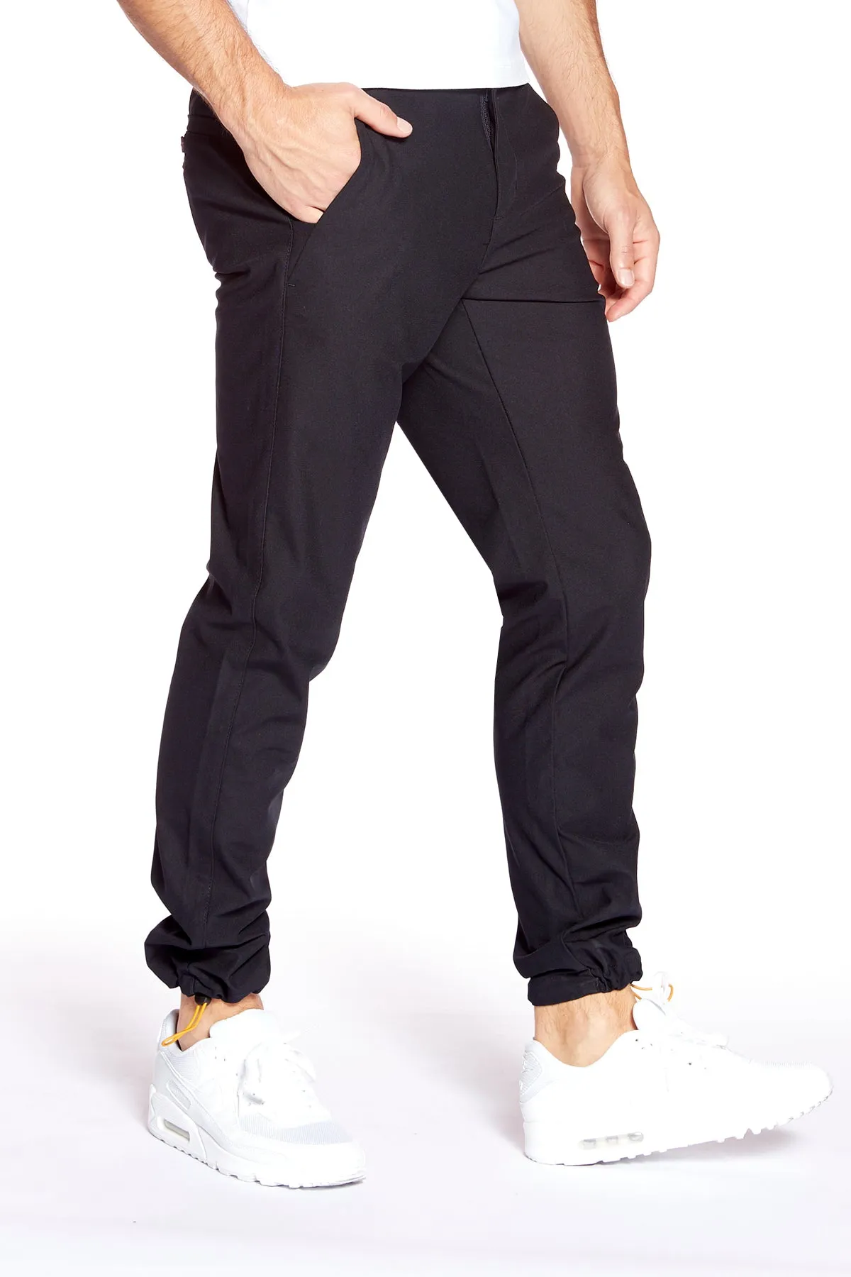 ELTON -  Slim Fit Chinos (Convertible Joggers) - Dark Navy