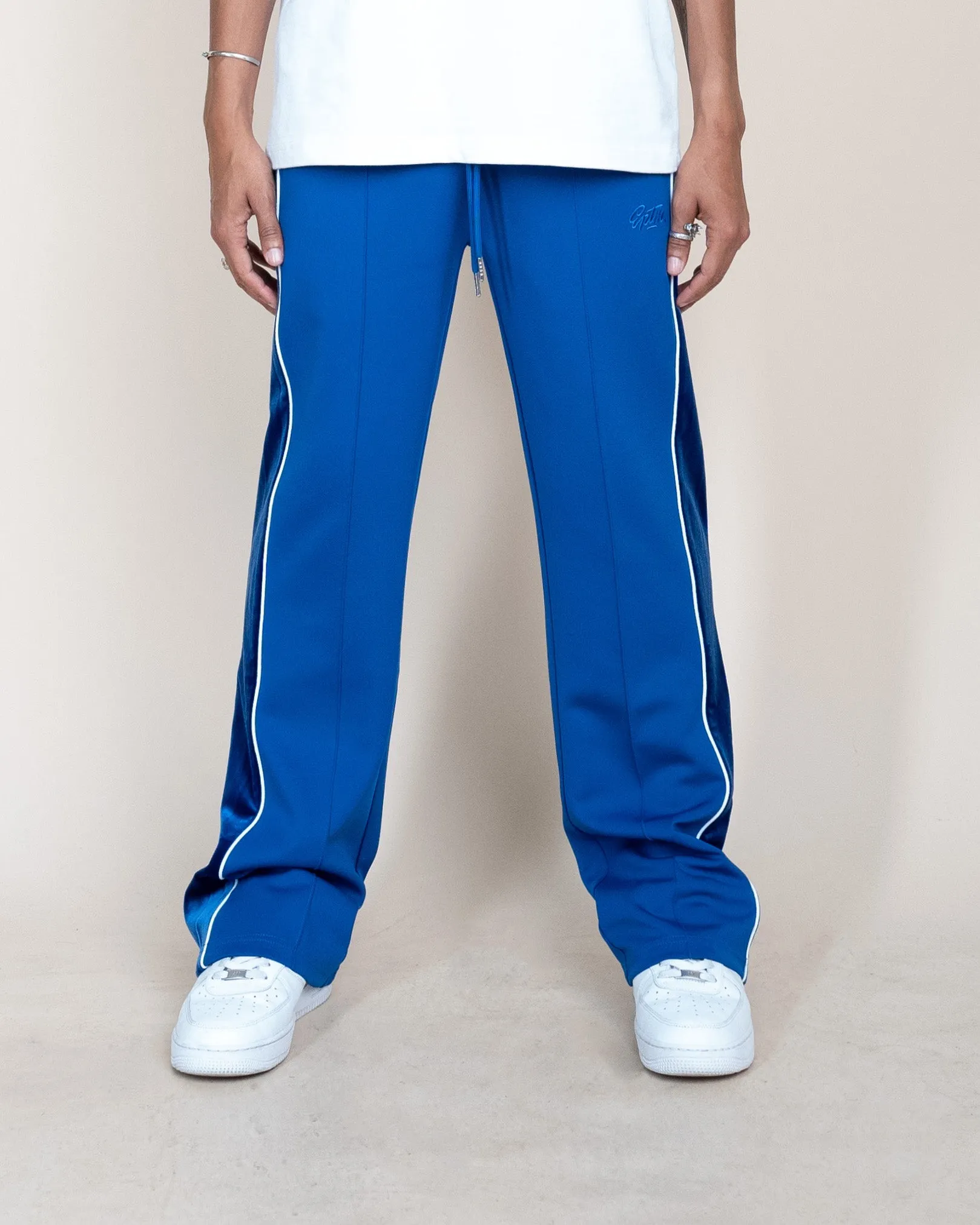 EPTM VELOUR PIPING TRACK PANTS - BLUE