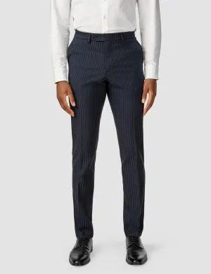 Essential Suit Pants Regular Navy Pinstripe