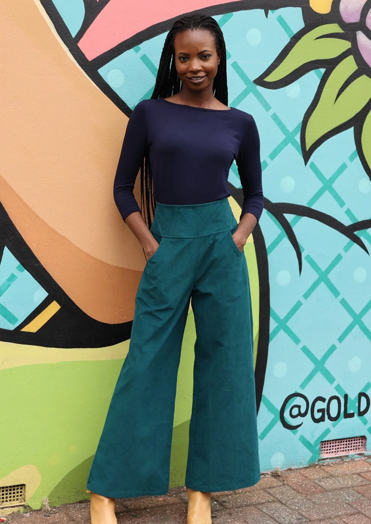 Esta Corduroy Pants Deep Teal