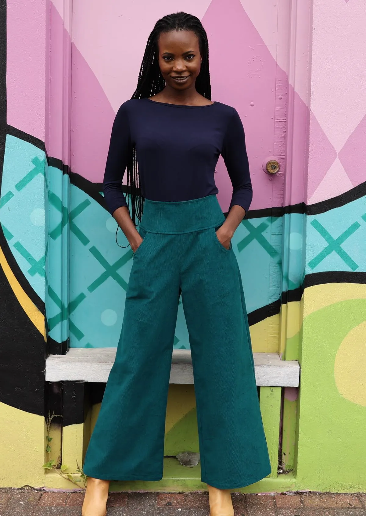 Esta Corduroy Pants Deep Teal